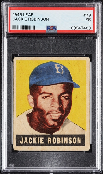 1948 Leaf Jackie Robinson RC No. 79 PSA 1