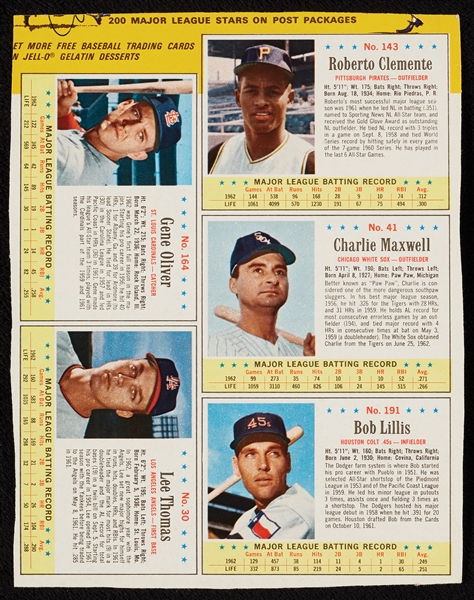 1963 Post Cereal Baseball Near Set in Complete or Partial Panels Plus Album (55 Panels – 296 Cards)