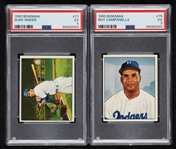 1949 and 1950 Bowman Baseball Group, Campy and Duke Slabs (57)