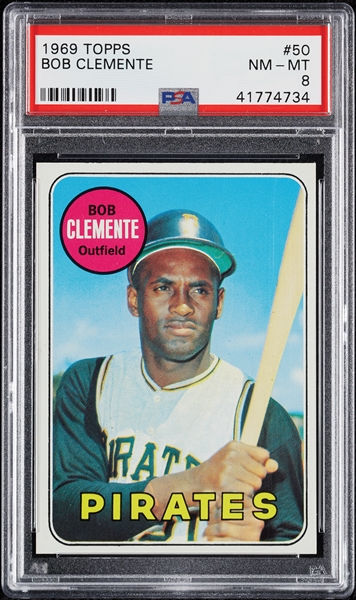 1969 Topps Roberto Clemente No. 50 PSA 8