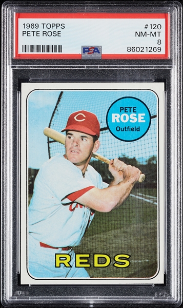 1969 Topps Pete Rose No. 120 PSA 8