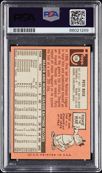 1969 Topps Pete Rose No. 120 PSA 8
