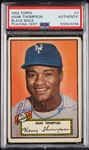 Hank Thompson Signed 1952 Topps No. 3 (PSA/DNA)