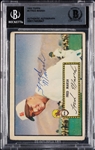 Fred Marsh Signed 1952 Topps No. 8 (BAS)