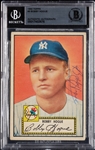 Bobby Hogue Signed 1952 Topps No. 9 (BAS)