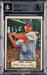 Johnny Wyrostek Signed 1952 Topps No. 13 (BAS)