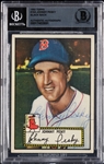 Johnny Pesky Signed 1952 Topps No. 15 (BAS)