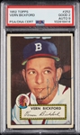 Vern Bickford Signed 1952 Topps No. 252 PSA 2 (AUTO 9) (POP 3)