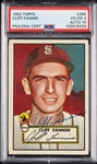 Cliff Fannin Signed 1952 Topps No. 285 PSA 4 (AUTO 10) (POP 3)