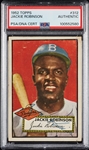 Jackie Robinson Signed 1952 Topps No. 312 (PSA/DNA)