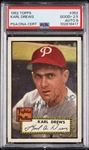 Karl Drews Signed 1952 Topps No. 352 PSA 2.5 (AUTO 8)