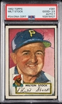 Milton Stock Signed 1952 Topps No. 381 PSA 2.5 (AUTO 7) (POP 1)