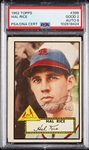 Hal Rice Signed 1952 Topps No. 398 PSA 2 (AUTO 8)