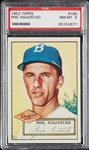 1952 Topps Phil Haugstad No. 198 PSA 8