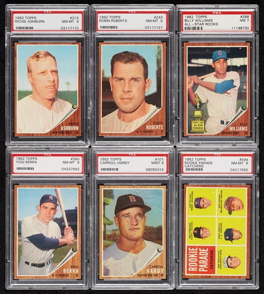 1962 Topps Baseball Super High-Grade Set, 235 PSA 8 Slabs (598)