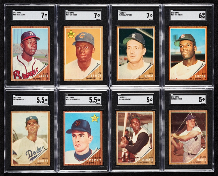 1962 Topps Baseball Super High-Grade Set, 235 PSA 8 Slabs (598)