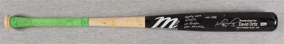 David Ortiz 2015 Game-Used & Signed Marucci Bat Inscribed "Game Used 6/28/15, HR# 478" (MLB) (Fanatics) (BAS)