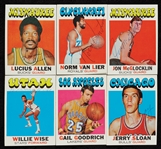 Signed 1969-1971 Topps Basketball Group with Goodrich, Sloan, Lucius Allen (29)