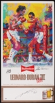 Roberto Duran, Sugar Ray Leonard & LeRoy Neiman Signed Fight Poster (1989) (PSA/DNA)