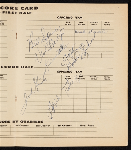 1955 Harlem Magicians Multi-Signed Program with Marques Haynes, Goose Tatum (BAS)