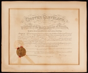 Grover Cleveland Signed Presidential Document (1896) (BAS)