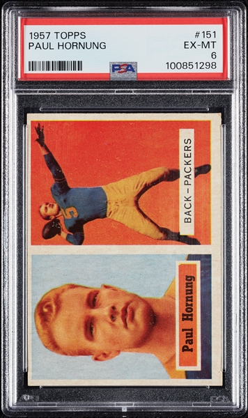 1957 Topps Paul Hornung RC No. 151 PSA 6