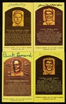 Signed Index Cards & Yellow HOF Plaque Postcards Group (97)