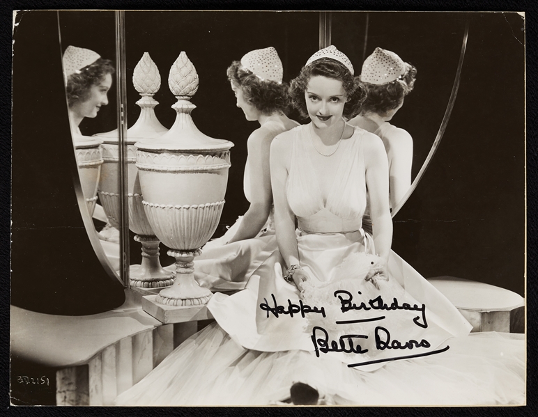 Bette Davis Signed 8x10 B&W Photo