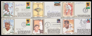 Negro League Legends Signed FDC Group (10 items, 26 Signatures)