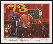 1973 New York Knicks Team-Signed Artists Proof Lithograph (8)