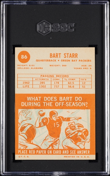 1963 Topps Football Super High-Grade Complete Set, 54 Slabs (170)