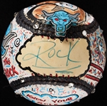 Dwayne "The Rock" Johnson Single-Signed Charles Fazzino Hand-Painted Baseball (Fanatics) (BAS)