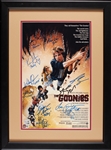 "The Goonies" Multi-Signed 11x17 Framed Photo with Steven Spielberg, Nine Others (Fanatics) (BAS)