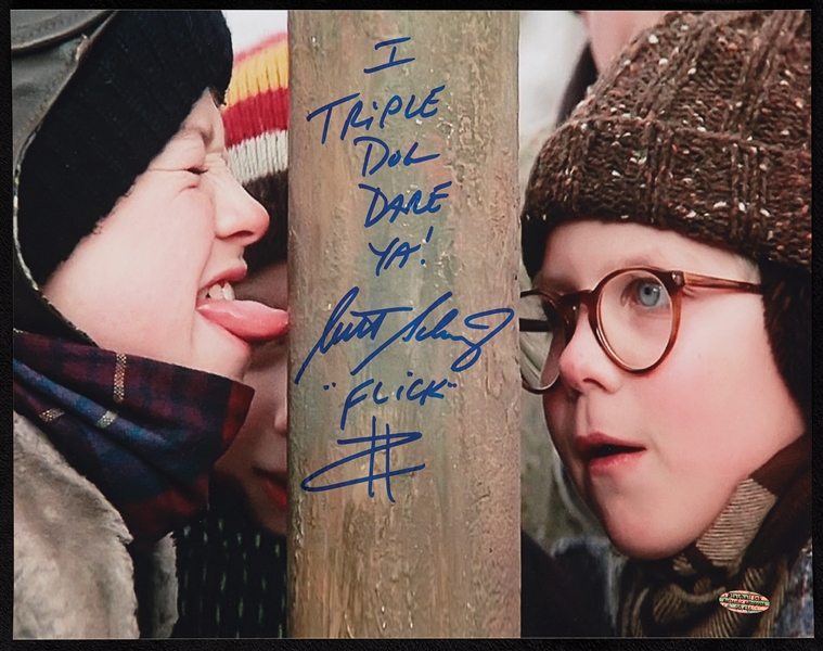 Scott Schwartz Signed 11x14 Photo Inscribed I Triple Dog Dare Ya! Flick 