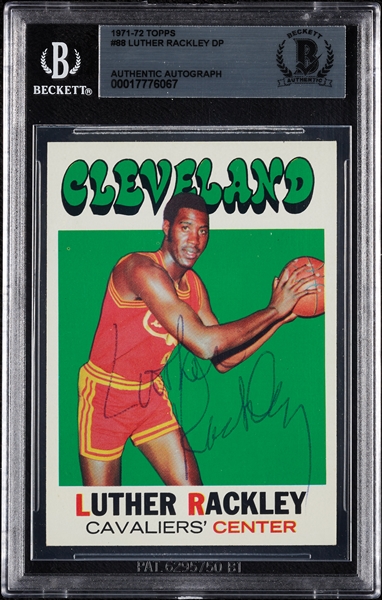 Luther Rackley Signed 1971 Topps No. 88 (BAS)