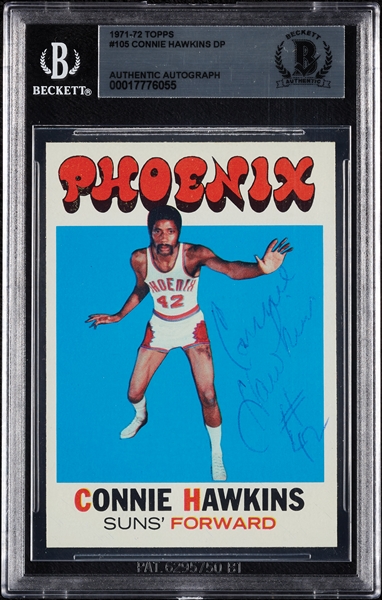 Connie Hawkins Signed 1971 Topps No. 105 (BAS)