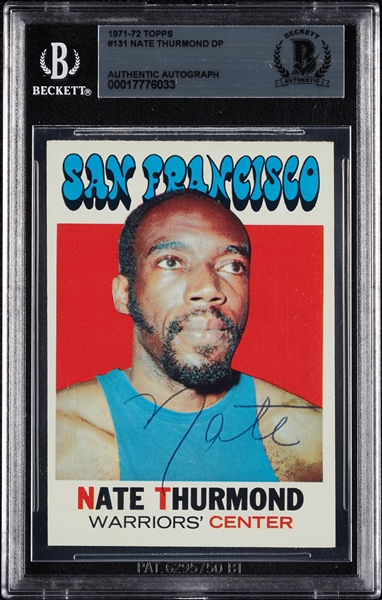 Nate Thurmond Signed 1971 Topps No. 131 (BAS)