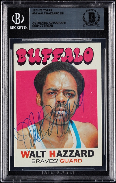 Walt Hazzard Signed 1971 Topps No. 24 (BAS)